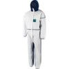 1800-WN Microgard Chemical Protective Coveralls, Disposable, Type 5/6, Blue/White, Microporous polyethylene film, Zipper Closure, 3XL thumbnail-0