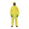 3000-YE Microchem Chemical Protective Coveralls, Disposable, Type 3/4/5, Yellow, Non-Woven Laminate Fabric, Zipper Closure, S thumbnail-0