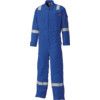 Flame Retardant Coveralls, Men, Royal Blue, Cotton, Zipper Closure, Chest 42", Leg 31", Regular, M thumbnail-1