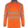 RECYCLABLE HI-VIS LONG SLEEVE POLO SHIRT ORANGE (XL) thumbnail-1