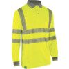 RECYCLABLE HI-VIS LONG SLEEVE POLO SHIRT YELLOW (XL) thumbnail-1