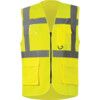 Hi-Vis Vest, Yellow, 4XL, Zipper Closure, Polyester thumbnail-0