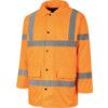 Hi-Vis Waterproof Jacket, 2XL, Orange, Polyester, EN20471 thumbnail-0