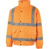 Hi-Vis Bomber Jacket, XL, Orange, Polyester, EN20471 thumbnail-0