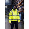 Hi-Vis Rip-Stop Bomber Jacket, Large, Yellow, Polyester, EN20471 thumbnail-2