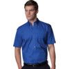 KK109 Men's 17in Short Sleeve Midnight Navy Oxford Shirt thumbnail-0