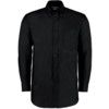 KK351 Men's 15in Long Sleeve Black Oxford Shirt thumbnail-0