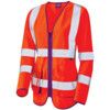 Hi-Vis Long Sleeve Vest, Orange, Size 12 (M) thumbnail-0