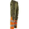 Accelerate Safe Trousers With Kneepad Pockets, Moss Green/Hi-Vis Orange, (L32W48.5) thumbnail-1