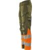 Accelerate Safe Trousers With Kneepad Pockets, Moss Green/Hi-Vis Orange,(L30W36.5) thumbnail-2