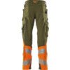 Accelerate Safe Trousers With Kneepad Pockets, Moss Green/Hi-Vis Orange,(L30W36.5) thumbnail-3
