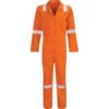 Fuego, Flame Retardant Coveralls, Orange, Cotton, Closure Button, Chest 40-42", M thumbnail-0