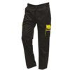 Combat Trousers, Unisex, Black/Yellow, Poly-Cotton, Waist 38", Regular thumbnail-0