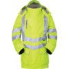 P421 Mesh Lined Hi-Vis Breathable Storm Coat Yellow (XS) thumbnail-0