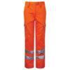 P336LDS Women's Hi-Vis Combat Trousers Orange Size 10 L31" thumbnail-0