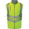 Hi-Vis Body Warmer, Unisex, Yellow, Polyester, Zipper Closure, XS thumbnail-0