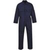 Flame Retardant Coveralls, Navy Blue, Cotton, Stud Closure, Chest 50-52", 2XL thumbnail-0