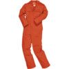 Flame Retardant Coveralls, Orange, Cotton, Stud Closure, Chest 40-41", M thumbnail-0