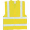 Hi-Vis Vest, Yellow, Carbon Fibre/Polyester, Hook & Loop Closure, L thumbnail-0