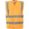 Hi-Vis Vest, Orange, Polyester, Hook & Loop Closure, S thumbnail-0