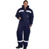 Coveralls, Navy Blue, Polyester, Chest 44-46", L thumbnail-0