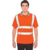 Polo Shirt, Orange, Polyester, Short Sleeve, L thumbnail-0