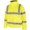 Bomber Jacket, Yellow, Polyester, 4XL thumbnail-0