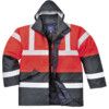 Jacket, Orange/Navy Blue, Polyester, 2XL thumbnail-0