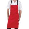 Bib Apron, Reusable, Red, Cotton/Polyester, One Size thumbnail-0