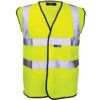 Hi-Vis Waistcoat, Unisex, Yellow/Black, Polyester, Hook & Loop Closure, S thumbnail-0