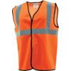 Hi-Vis Waistcoat, Unisex, Orange, Polyester, Hook & Loop Closure, L thumbnail-0