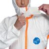 CHA5, Chemical Protective Coveralls, Disposable, Type 3/4/5/6, White, Tyvek® 800, Zipper Closure, Chest 36-27", S thumbnail-1