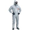 Labo, Chemical Protective Coveralls, Disposable, Type 5/6, White, Tyvek® 500, Zipper Closure, Chest 36-27", S thumbnail-3