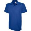 Polo Shirt, Men, Royal Blue, Cotton/Polyester, Short Sleeve, S thumbnail-0