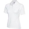 UC106 LADIES POLO SHIRT WHITE(S-10)(S) thumbnail-0