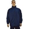 Fleece Jacket, Reusable, Unisex, Navy Blue, Fleece/Nylon/Polyester, 3XL thumbnail-0