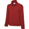 UC612 CLASSIC FULL ZIP SOFT SHELL JACKET RED (S) thumbnail-0