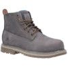 Mimi, Womens Safety Boots Size 3, Grey, Leather, Steel Toe Cap thumbnail-1