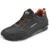 Cregan Unisex Safety Trainers, Size 7, Black/Orange, Wide Fit, Leather Upper, Aluminium Toe Cap, S3, EN ISO 20345:2011 thumbnail-1