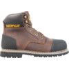 Scuff Cap, Safety Boots Size 10, Brown, Leather, Steel Toe Cap thumbnail-0