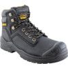 Mens Safety Boots Size 8, Black, Leather, Water Resistant, Steel Toe Cap thumbnail-0