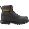 Holton, Mens Safety Boots Size 8, Black, Leather, Steel Toe Cap thumbnail-1