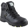 Womens Metatarsal Safety Boots, Size, 7, Black, Leather Upper, Composite Toe Cap thumbnail-0