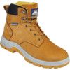 Unisex Safety Boots Size 6, Tan, Leather, Steel Toe Cap thumbnail-0