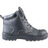 Unisex Safety Boots Size 12, Black, Leather, Steel Toe Cap thumbnail-1