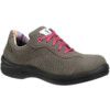 Women's Safety Trainers, Size 4, Grey/Pink, Microfibre Upper, Composite Toe Cap, S1P, EN ISO 20345:2011 thumbnail-1