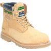 Mens Safety Boots Size 7, Tan, Leather, Steel Toe Cap thumbnail-0