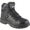 Metatarsal Protection Women's Safety Boots Size 8, Black, Leather, Water Resistant thumbnail-0