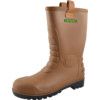 Unisex Metal Rigger Boots, Size 9, Tan, Polyurethane Upper, Steel Toe Cap, S5, EN ISO 20345:2011 thumbnail-0