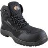 Unisex Safety Boots Size 13, Black, Synthetic, Water Resistant thumbnail-0